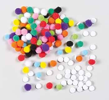 Pompom さん Amazon.com: Baker Ross AF125 Self Adhesive Pom Poms - Pack